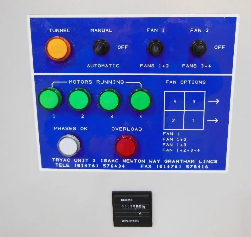 Tryac fan control panel for agricultural use