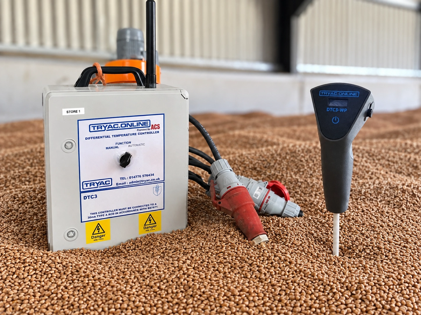 Tryac grain cooling control panel
